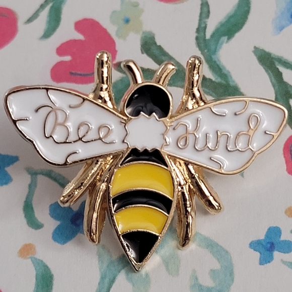 Bee Kind Honeybee Enamel Pin - Picture 10 of 10